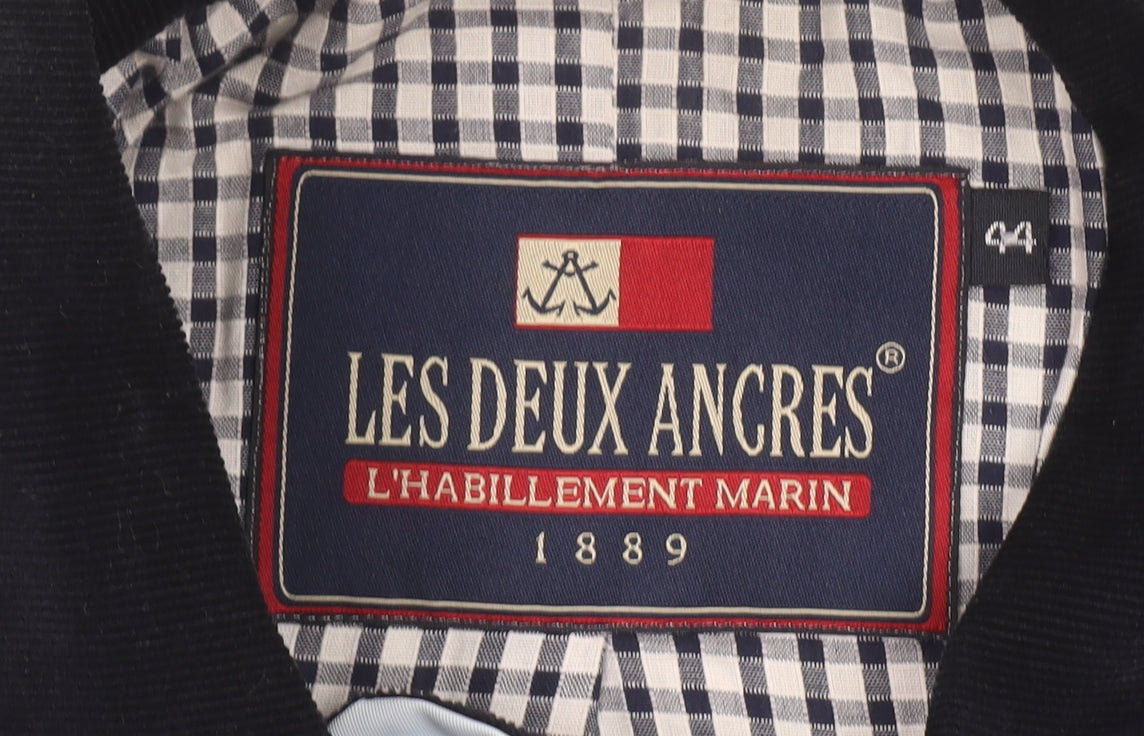 Womens UK Size 16 Les Deux Ancres Blue Rain Coat