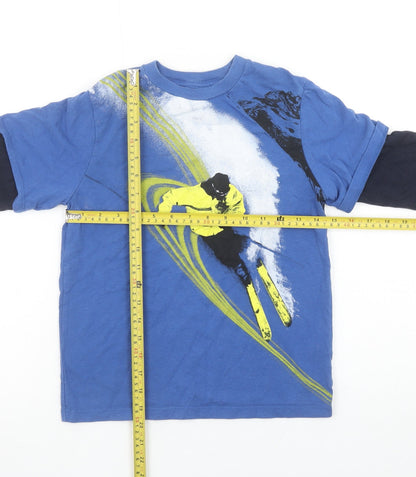 Boys UK Size 6-7 Years GapKids Blue Basic T-Shirt