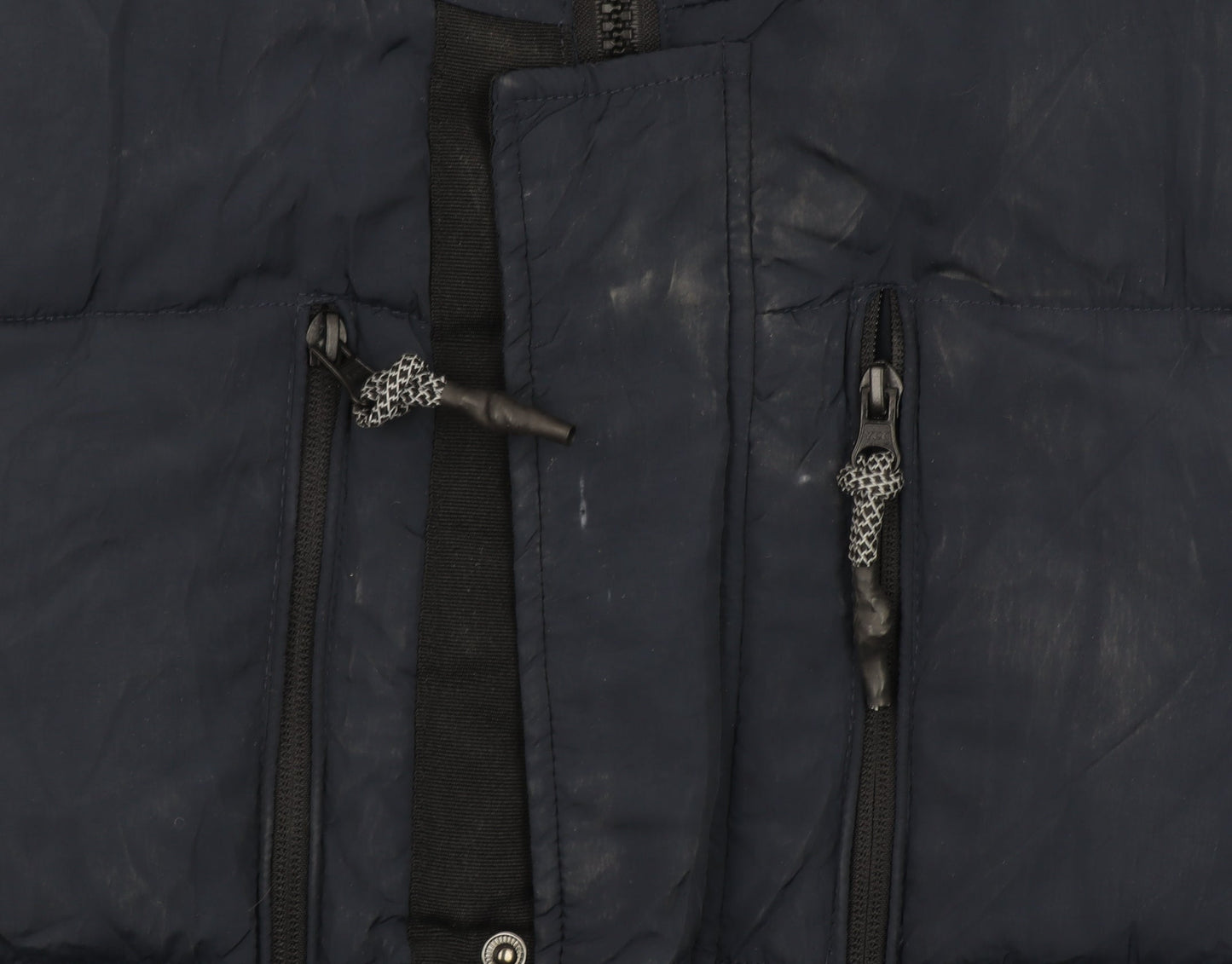 Mens UK Size M River Island Blue Puffer Jacket