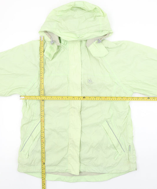 Womens UK Size 14 Icepeak Green Rain Coat