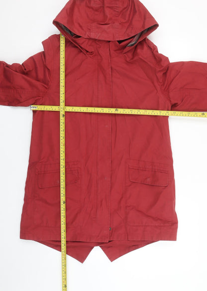 Womens UK Size 10 TIGI Red Parka Coat