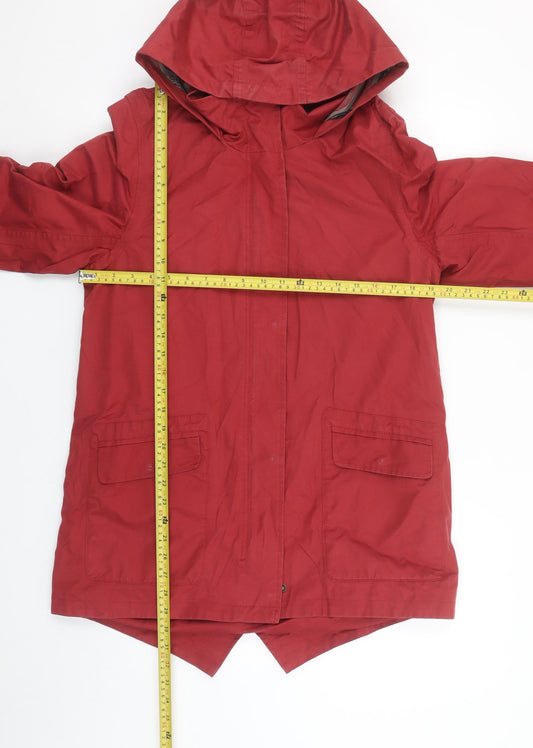 Womens UK Size 10 TIGI Red Parka Coat