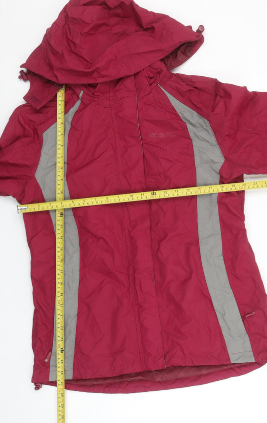Mountain Warehouse Womens Red Waterproof Hooded Rain Jacket UK 14