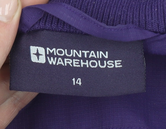 Mountain Warehouse Womens Purple Waterproof Rain Jacket Size 14