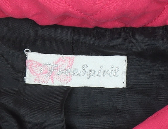 Girls UK Size 11-12 Years Freespirit Pink Quilted Coat