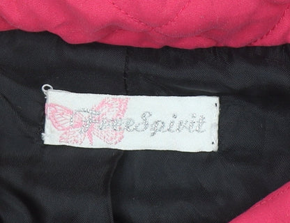 Girls UK Size 11-12 Years Freespirit Pink Quilted Coat