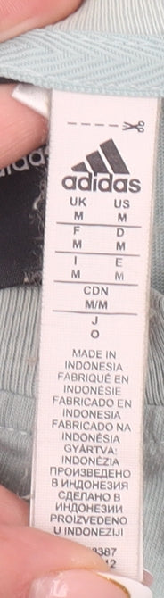 Adidas Men's Green Graphic Logo Cotton T-Shirt Size M