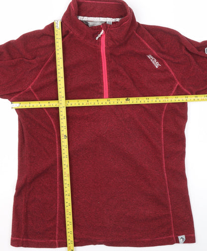 Regatta Women Red Half Zip Fleece Sweatshirt UK 10