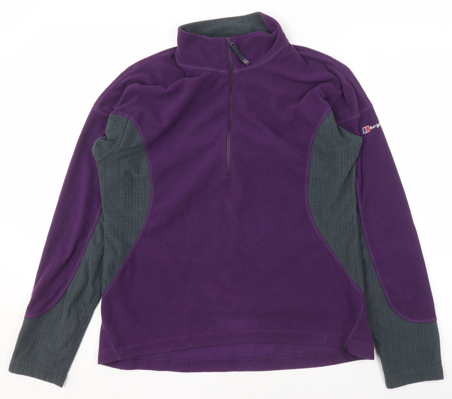 Berghaus Womens Purple Fleece 1/2 Zip Pullover Sweatshirt Size 14