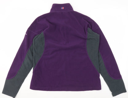 Berghaus Womens Purple Fleece 1/2 Zip Pullover Sweatshirt Size 14