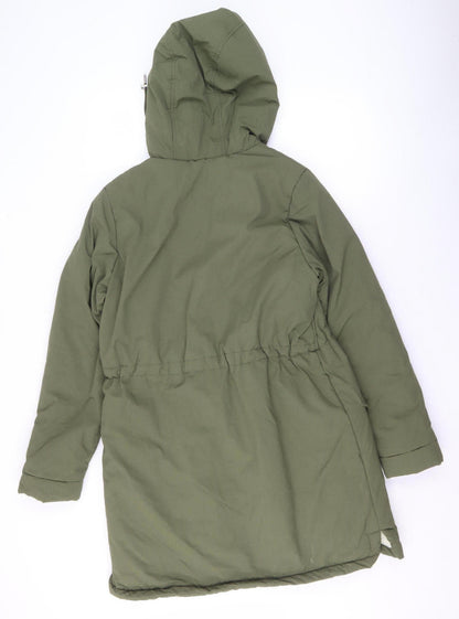Womens UK Size 10 U.S. Polo Assn. Green Parka Coat
