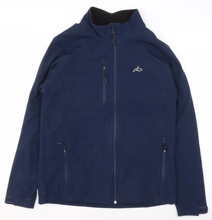 Mens UK Size M Killer Whale Blue Soft Shell