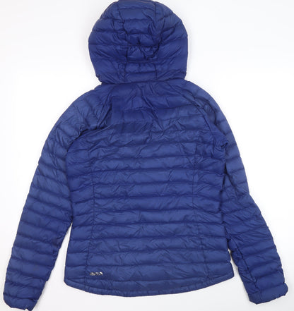 Rab Women's Blue Hooded Down Puffer Jacket UK 10 Outdoor Warm Coat