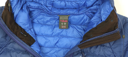 Rab Women's Blue Hooded Down Puffer Jacket UK 10 Outdoor Warm Coat