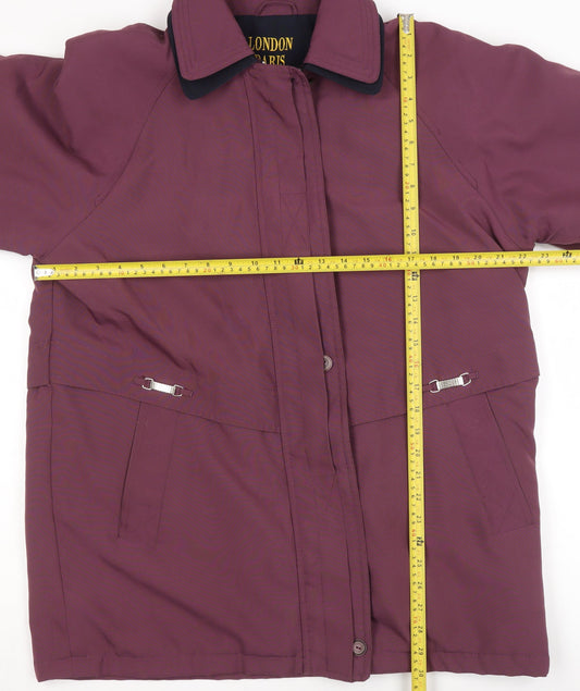 Womens UK Size 18 London Paris New York Purple Parka Coat