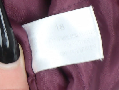 Womens UK Size 18 London Paris New York Purple Parka Coat