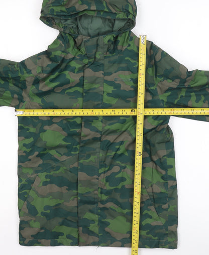 Boys UK Size 9-10 Years Mountain Warehouse Green Rain Coat