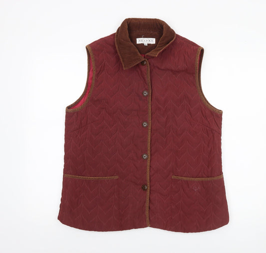 Womens UK Size 2XL Deluxe Red Quilted Coat
