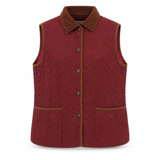 Womens UK Size 2XL Deluxe Red Quilted Coat