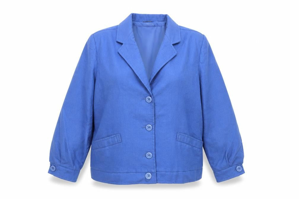 Womens UK Size 7 Pitlochry Blue Basic Jacket