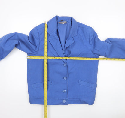 Womens UK Size 7 Pitlochry Blue Basic Jacket
