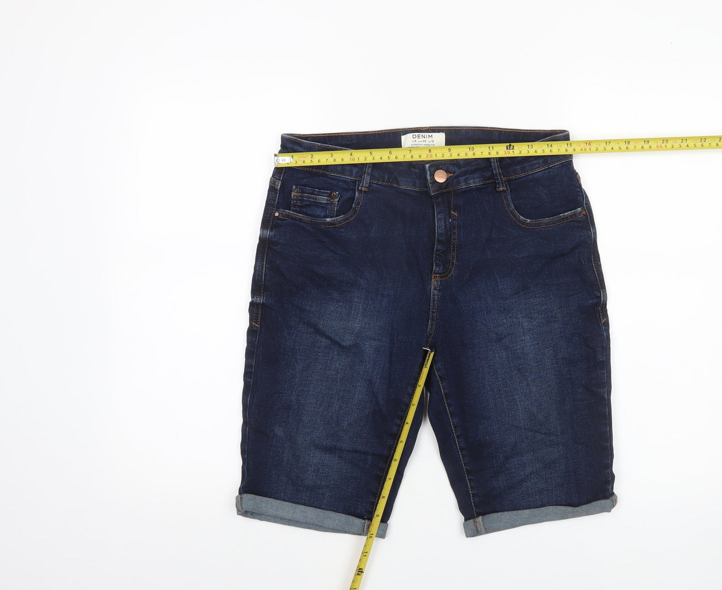 Dorothy Perkins Women’s Blue Denim Bermuda Shorts Size 12