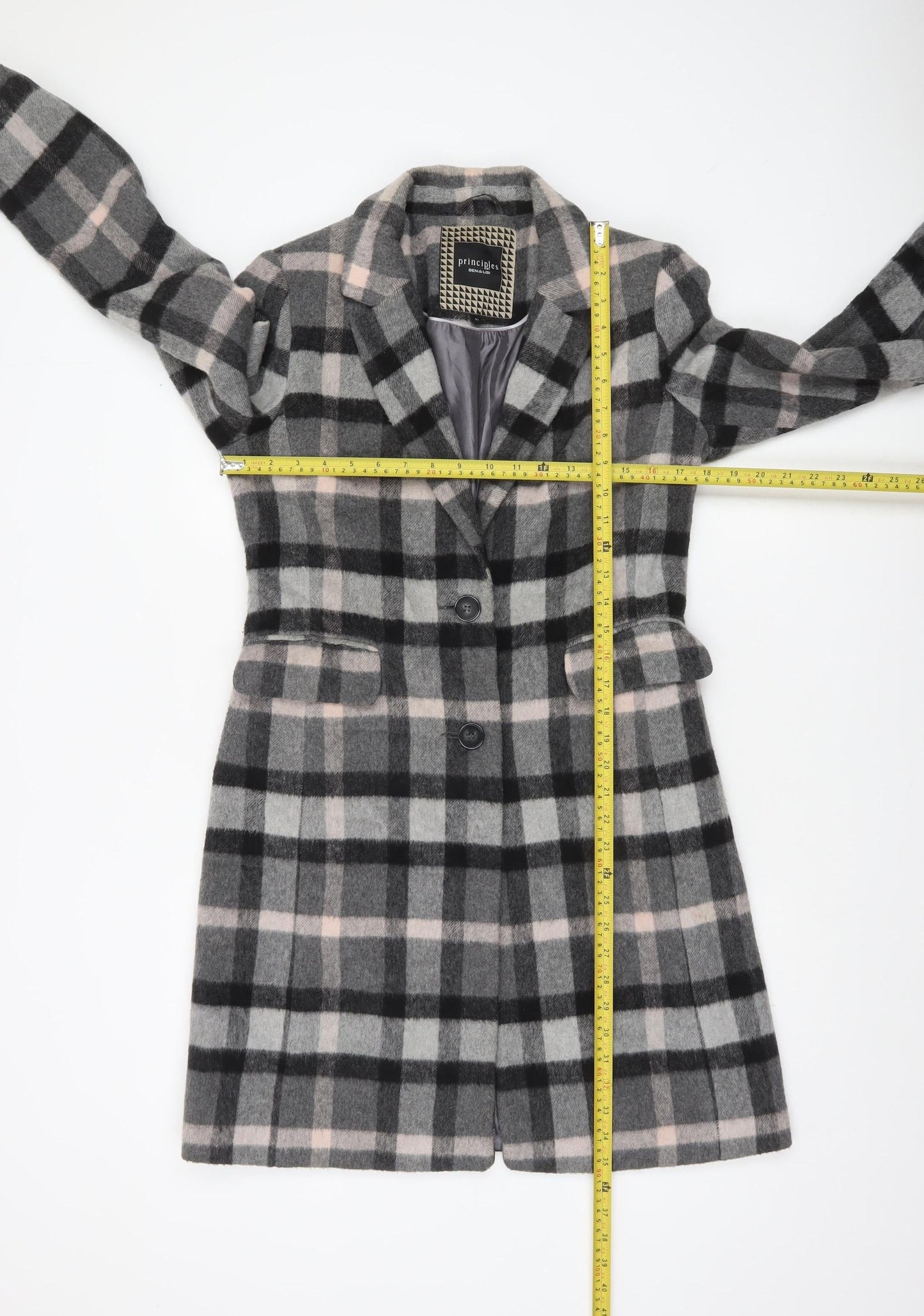 Womens UK Size 10 Principles by Ben de Lisi Grey Overcoat