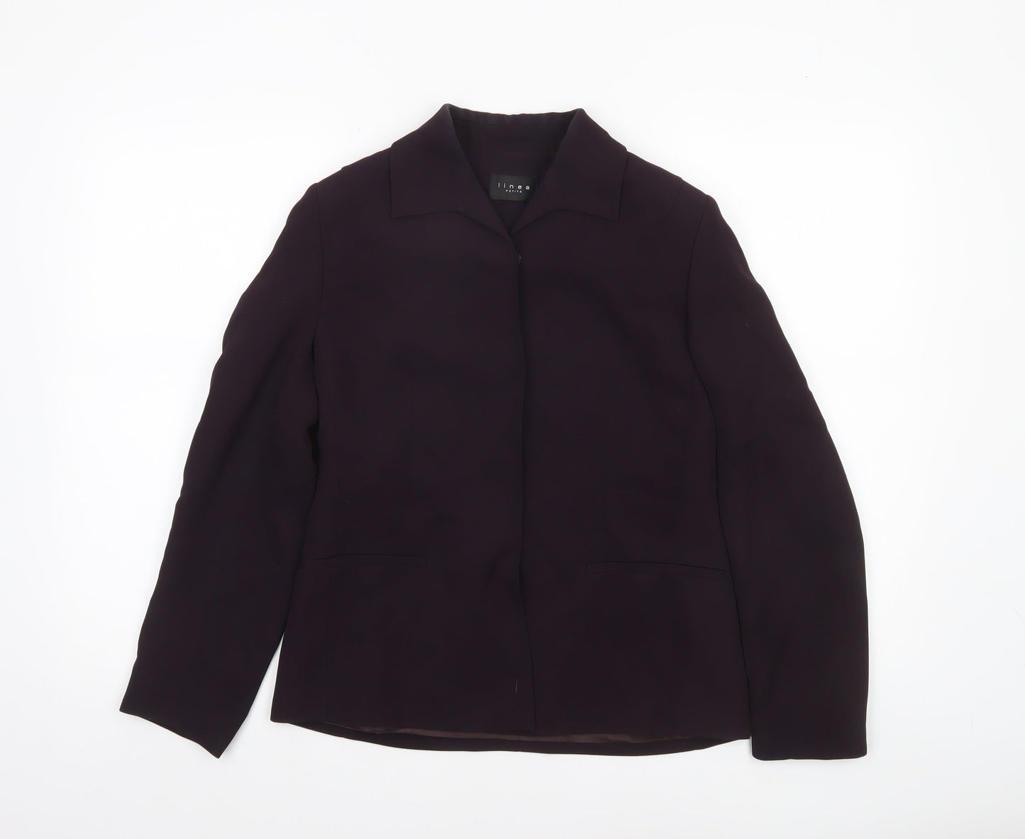 Linea Petite Women's Purple Suit Jacket Size 8 Triacetate Blend