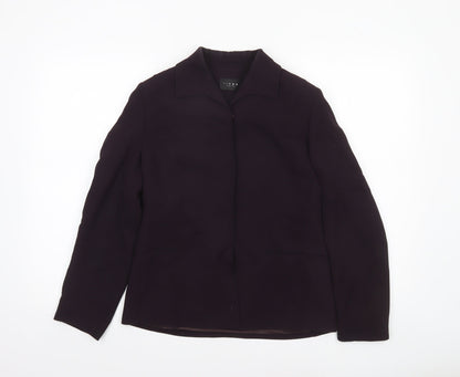 Linea Petite Women's Purple Suit Jacket Size 8 Triacetate Blend