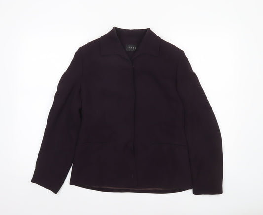 Linea Petite Women's Purple Suit Jacket Size 8 Triacetate Blend