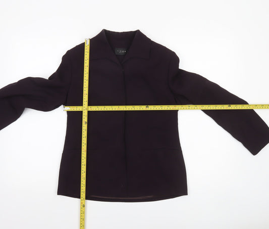 Linea Petite Women's Purple Suit Jacket Size 8 Triacetate Blend
