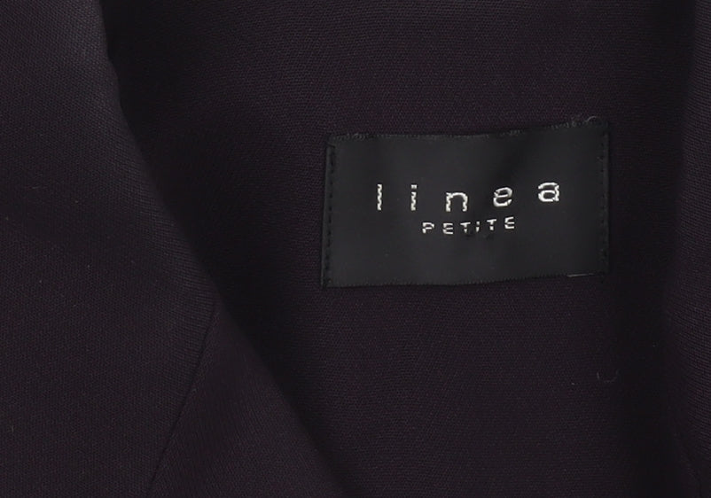 Linea Petite Women's Purple Suit Jacket Size 8 Triacetate Blend