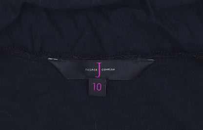 Jasper Conran Women’s Black Floral Long Sleeve Viscose Tunic Blouse Size 10