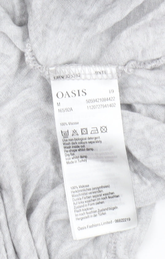 Womens UK Size M Oasis Grey Basic T-Shirt
