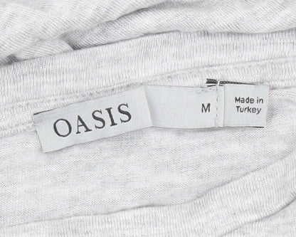 Womens UK Size M Oasis Grey Basic T-Shirt