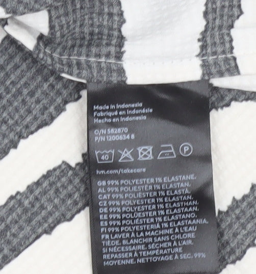 Womens UK Size S H&M Black Basic Blouse
