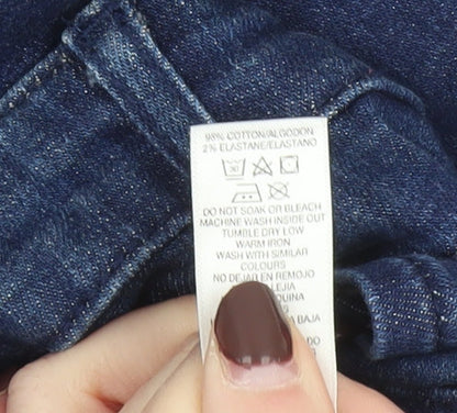 Dunnes Stores Women's Blue Straight Fit Stretch Jeans UK 16