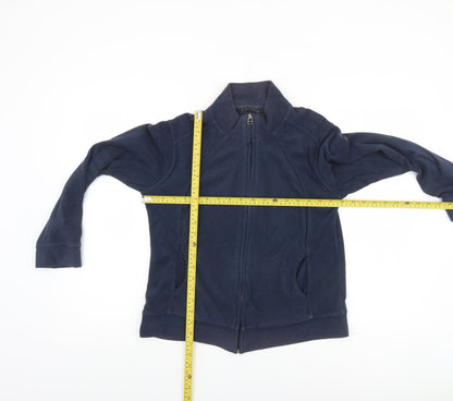 Dunnes Women's Blue Fleece Full Zip Jacket Size 10