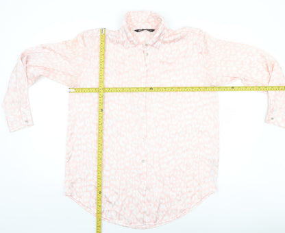 Womens UK Size M Zara Pink Basic Blouse