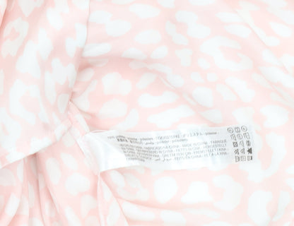 Womens UK Size M Zara Pink Basic Blouse