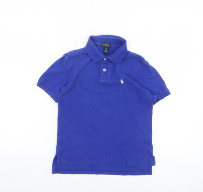 Boys UK Size 8 Years Ralph Lauren Blue Basic Polo