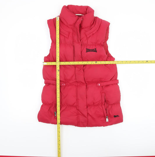 Lonsdale Women Red Padded Puffer Waistcoat Size S