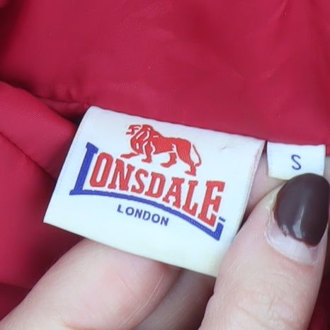 Womens UK Size S Lonsdale Red Puffer Jacket