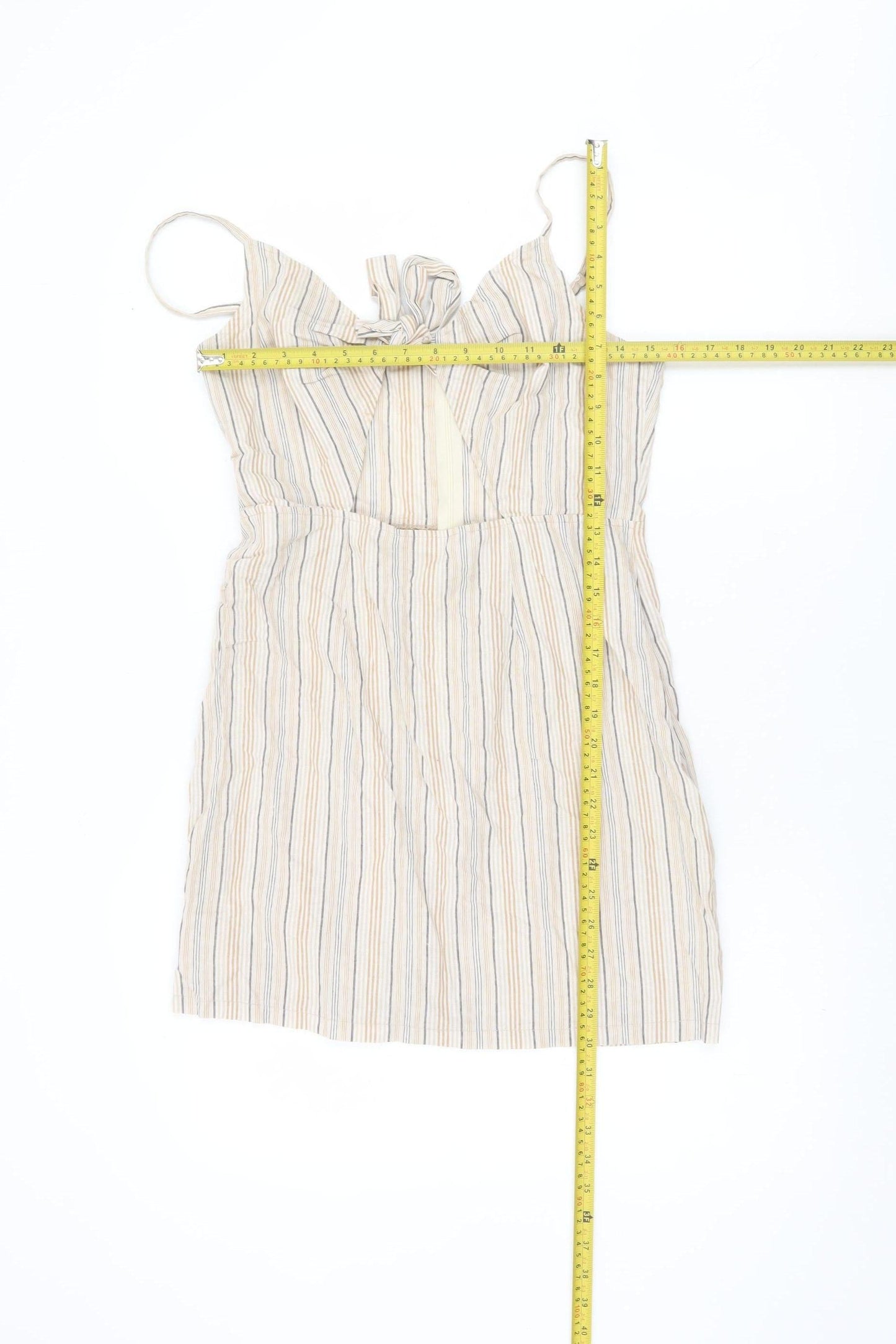PrettyLittleThing Women’s Beige Striped Slip Dress UK 12