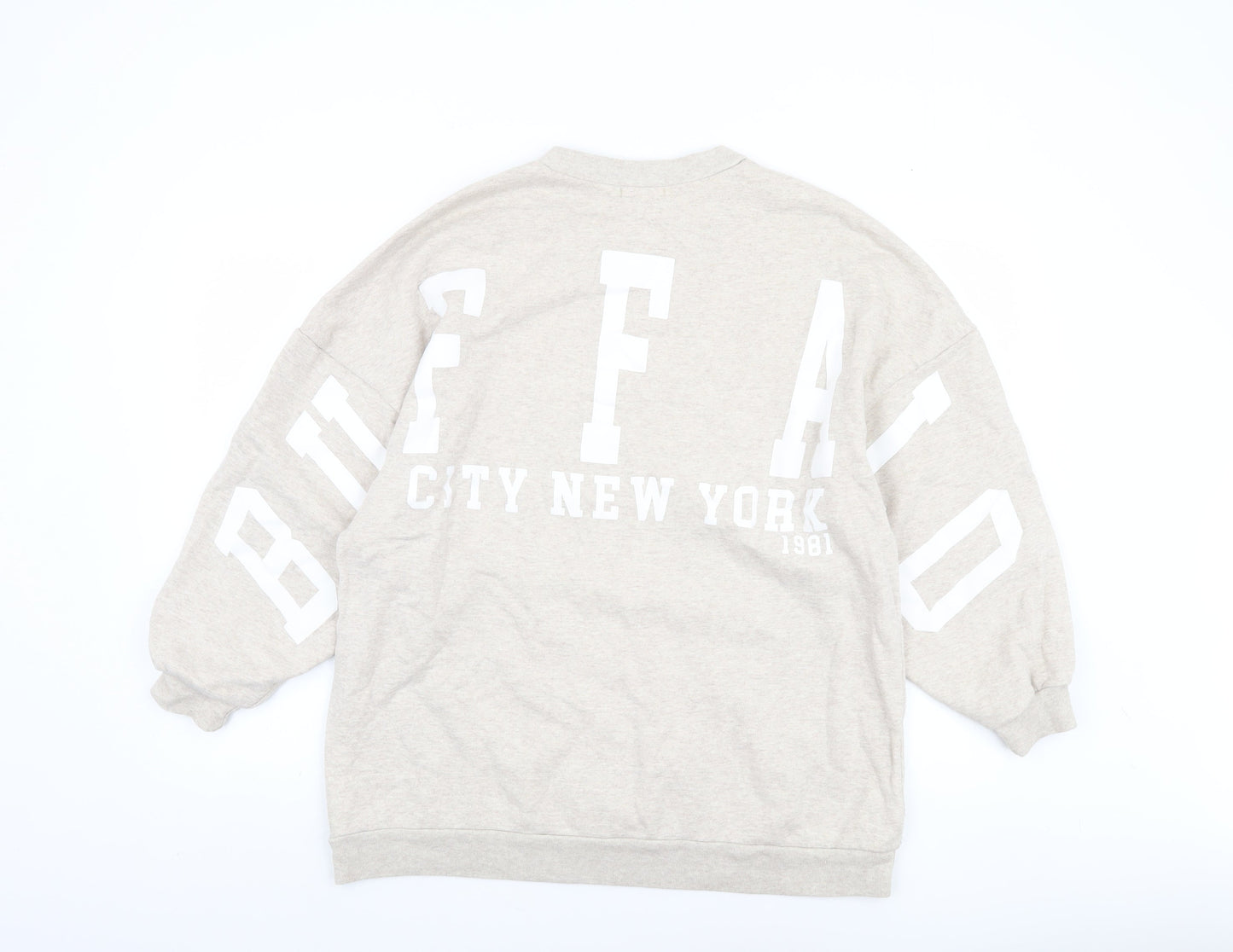 Womens UK Size 6 PRETTYLITTLETHING Beige Pullover Sweatshirt