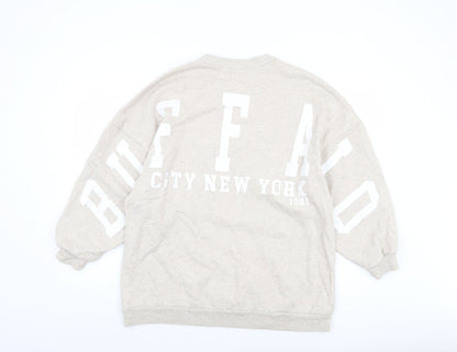 Womens UK Size 6 PRETTYLITTLETHING Beige Pullover Sweatshirt