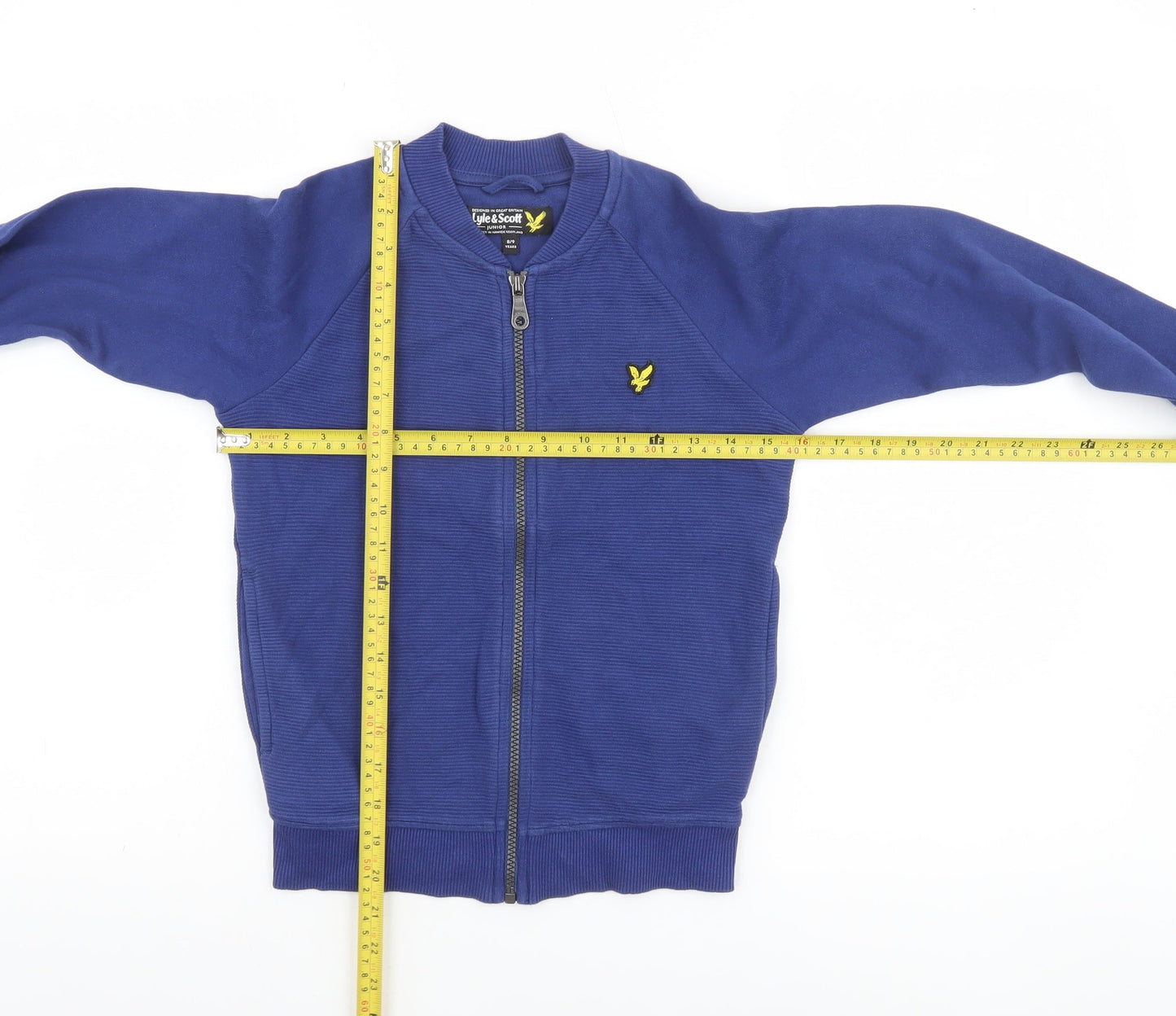 Boys UK Size 8-9 Years Lyle & Scott Blue Bomber Jacket