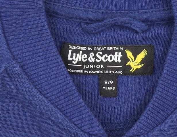Boys UK Size 8-9 Years Lyle & Scott Blue Bomber Jacket