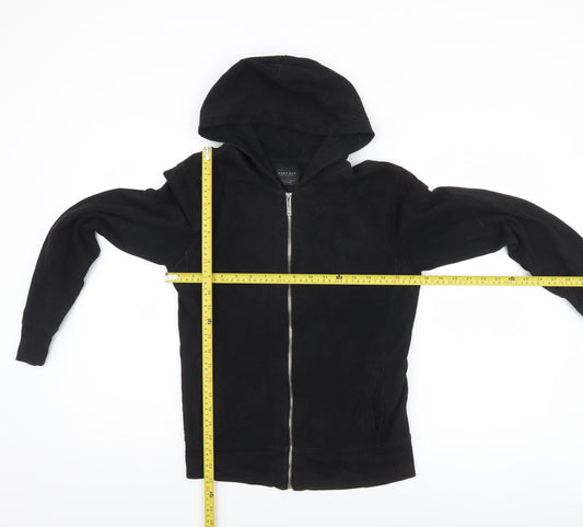 Zara Man Black Full Zip Hoodie Men’s Size S Cotton Blend