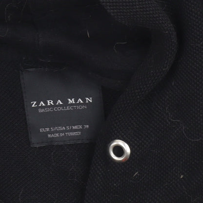 Mens UK Size S Zara Black Full Zip Hoodie